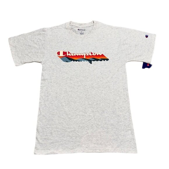 Champion Men's Size S Oatmeal Heather Logo Classic Graphic‎ Tee NWT - Picture 1 of 6